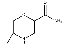 2-Morpholinecarboxamide, 5,5-dimethyl- Struktur