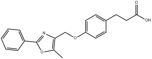 4-[(5-Methyl-2-phenyl-4-oxazolyl)methoxy]benzenepropanoic acid Struktur