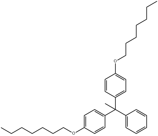 Benzene, 1,1'-(1-phenylethylidene)bis[4-(heptyloxy)- Struktur