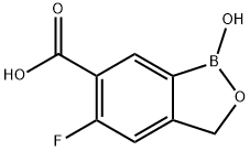 2,1-Benzoxaborole-6-carboxylic acid, 5-fluoro-1,3-dihydro-1-hydroxy- Struktur