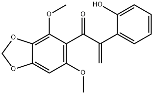 2-Propen-1-one, 1-(4,6-dimethoxy-1,3-benzodioxol-5-yl)-2-(2-hydroxyphenyl)- Struktur