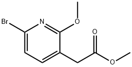 3-Pyridineacetic acid, 6-bromo-2-methoxy-, methyl ester Struktur