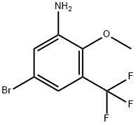 Benzenamine, 5-bromo-2-methoxy-3-(trifluoromethyl)- Struktur