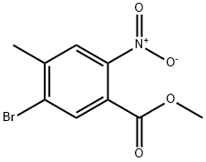 Benzoic acid, 5-bromo-4-methyl-2-nitro-, methyl ester Struktur