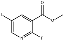 3-Pyridinecarboxylic acid, 2-fluoro-5-iodo-, methyl ester Struktur