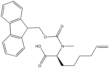 Fmoc-L-2-methylamino-7-octenoic acid 結(jié)構(gòu)式