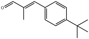 2-Propenal, 3-[4-(1,1-dimethylethyl)phenyl]-2-methyl-, (2E)- Struktur