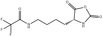 N-[4-[(4R)-2,5-Dioxo-4-oxazolidinyl]butyl]-2,2,2-trifluoroacetamide Struktur