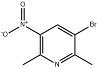 Pyridine, 3-bromo-2,6-dimethyl-5-nitro- Struktur