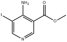 3-Pyridinecarboxylic acid, 4-amino-5-iodo-, methyl ester Struktur