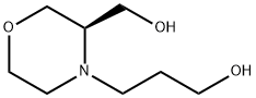 4-Morpholinepropanol, 3-(hydroxymethyl)-, (3R)- Struktur