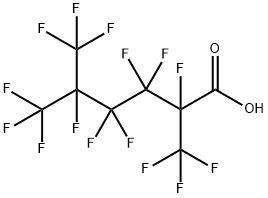 Hexanoic acid, 2,3,3,4,4,5,6,6,6-nonafluoro-2,5-bis(trifluoromethyl)- Struktur