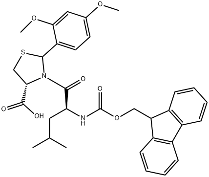 Fmoc-Leu-Cys[Psi(Dmp,H)Pro]-OH Struktur