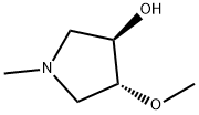 3-Pyrrolidinol, 4-methoxy-1-methyl-, (3R,4R)- Struktur