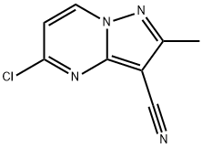 5-chloro-2-methylpyrazolo[1,5-a]pyrimidine-3-carbonitrile Struktur