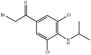 3,5-Dichloro-4-isopropylamino-alpha-bromoacetophenone Struktur