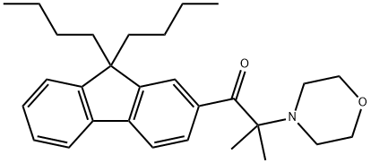 1-Propanone, 1-(9,9-dibutyl-9H-fluoren-2-yl)-2-methyl-2-(4-morpholinyl)- Struktur