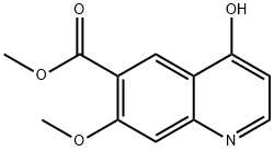 6-Quinolinecarboxylic acid, 4-hydroxy-7-methoxy-, methyl ester Struktur