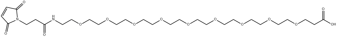 Mal-amido-PEG9-acid Struktur