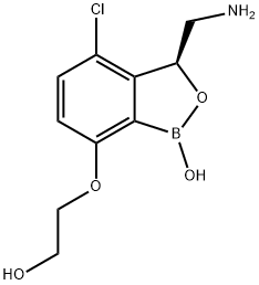 Ethanol, 2-[[(3S)-3-(aminomethyl)-4-chloro-1,3-dihydro-1-hydroxy-2,1-benzoxaborol-7-yl]oxy]- Struktur