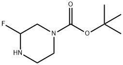 1-Piperazinecarboxylic acid, 3-fluoro-, 1,1-dimethylethyl ester Struktur