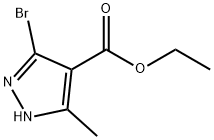 3-Bromo-5-methyl-1H-pyrazole-4-carboxylic acid ethyl ester Struktur