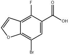 7-bromo-4-fluoro-1-benzofuran-5-carboxylic acid Struktur