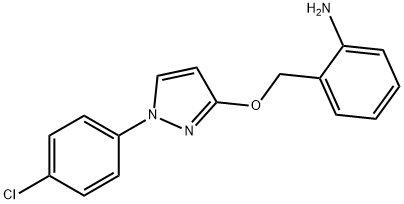 (Benzenamine, 2-[[[1-(4-chlorophenyl)-1H-pyrazol-3-yl]oxy]methyl]- Struktur