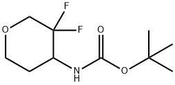 (3,3-Difluoro-tetrahydro-pyran-4-yl)-carbamic acid tert-butyl ester Struktur