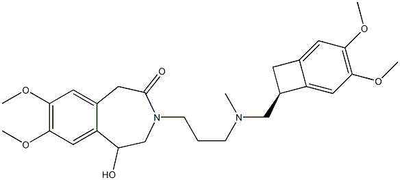 2H-3-Benzazepin-2-one, 3-[3-[[[(7S)-3,4-dimethoxybicyclo[4.2.0]octa-1,3,5-trien-7-yl]methyl]methylamino]propyl]-1,3,4,5-tetrahydro-5-hydroxy-7,8-dimethoxy- 結(jié)構(gòu)式