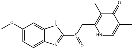 4(1H)-Pyridinone, 2-[[(6-methoxy-1H-benzimidazol-2-yl)sulfinyl]methyl]-3,5-dimethyl- Struktur