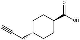 Cyclohexanecarboxylic acid, 4-(2-propyn-1-yl)-, trans- Struktur