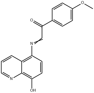 α-[(8-Hydroxy-5-quinolyl)imino]-4'-methoxyacetophenone Struktur