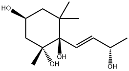 7-Megastigmene-3,5,6,9-tetrol Struktur