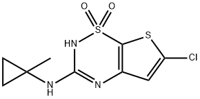 8-chloro-N-(1-methylcyclopropyl)-2,2-dioxo-2$l^{6},9-dithia-3,5-diazab icyclo[4.3.0]nona-3,7,10-trien-4-amine Struktur