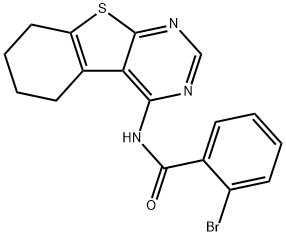 2-bromo-N-(5,6,7,8-tetrahydro-[1]benzothiolo[2,3-d]pyrimidin-4-yl)benzamide Struktur