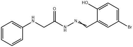 2-anilino-N'-(5-bromo-2-hydroxybenzylidene)acetohydrazide (non-preferred name) Struktur