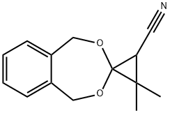 Spiro[2,4-benzodioxepin-3,1'-cyclopropane]-2'-carbonitrile, 1,5-dihydro-3',3'-dimethyl- Struktur