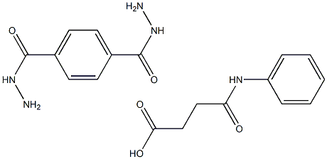 4,4'-[1,4-phenylenebis(methylylidene-1-hydrazinyl-2-ylidene)]bis(4-oxo-N-phenylbutanamide) Struktur