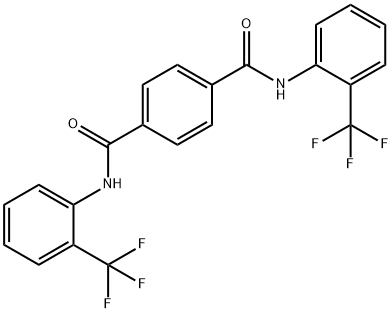 1-N,4-N-bis[2-(trifluoromethyl)phenyl]benzene-1,4-dicarboxamide Struktur