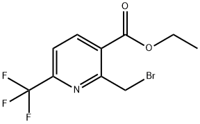 3-Pyridinecarboxylic acid, 2-(bromomethyl)-6-(trifluoromethyl)-, ethyl ester Struktur