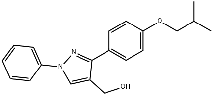 1H-Pyrazole-4-methanol, 3-[4-(2-methylpropoxy)phenyl]-1-phenyl- Struktur