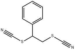 Thiocyanic acid, 2-phenyl-2-thiocyanatoethyl ester Struktur