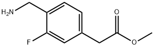 Benzeneacetic acid, 4-(aminomethyl)-3-fluoro-, methyl ester Struktur