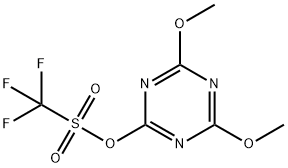 1,1,1-trifluoro-,4,6-dimethoxy-1,3,5-triazin-2-yl ester Struktur