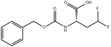 Butanoic acid, 4,4-difluoro-2-[[(phenylmethoxy)carbonyl]amino]-, (2S)- Struktur