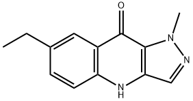 9H-Pyrazolo[4,3-b]quinolin-9-one,7-ethyl-1,4-dihydro-1-methyl-(9CI) Struktur