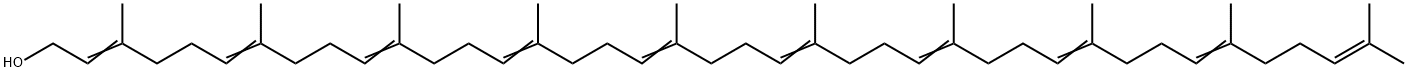 3,7,11,15,19,23,27,31,35,39-Decamethyl-2,6,10,14,18,22,26,30,34,38-tetracontadecen-1-ol Struktur