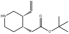 tert-Butyl2-[(3R,4S)-3-ethenylpiperidin-4-yl]acetate Struktur