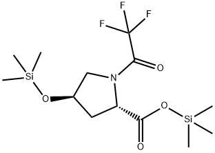 1-(Trifluoroacetyl)-4β-[(trimethylsilyl)oxy]-L-proline trimethylsilyl ester Struktur